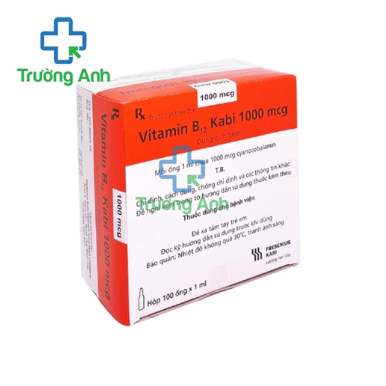 Vitamin B12 Kabi 1000mcg - Thuốc điều trị và dự phòng thiếu vitamin B12